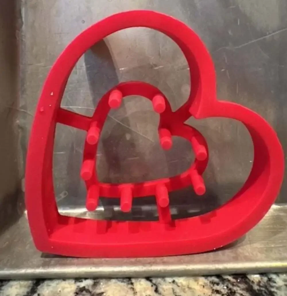 Red Silicone Egg and Pancake Mold Set of 3 Shapes